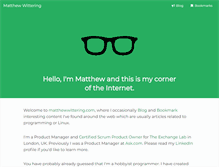 Tablet Screenshot of matthewwittering.com